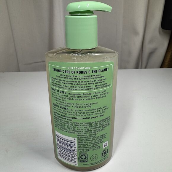 Biore Clean Detox Face Cleanser - Green Tea Extract - 6.77 fl oz - Picture 2 of 5
